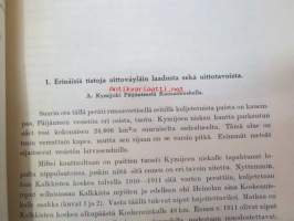 Tutkimuksia kuorimattomien ja kuorittujen puitten lauttauksen vaikutuksesta kalastukseen. - Kalastustentarkastajan julkaisuja nr 7.