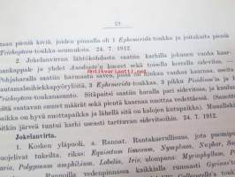 Tutkimuksia kuorimattomien ja kuorittujen puitten lauttauksen vaikutuksesta kalastukseen. - Kalastustentarkastajan julkaisuja nr 7.