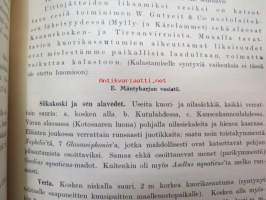 Tutkimuksia kuorimattomien ja kuorittujen puitten lauttauksen vaikutuksesta kalastukseen. - Kalastustentarkastajan julkaisuja nr 7.