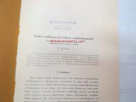 Voiko verkkopyynti tuhota muikkukannan? - Muikkukannan kokoumusta koskevain tutkimustulosten antama vastaus. -eripainos Suomen Kalatalous nide 3 1914-15