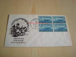 Swedish Pioneers, 1948, USA, ensipäiväkuori, FDC. Katso myös muut kohteeni, mm. noin 1 200 erilaista amerikkalaista ensipäiväkuorta 1920-luvulta 2000-luvulle.