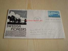 Swedish Pioneers, 1948, USA, ensipäiväkuori, FDC. Katso myös muut kohteeni, mm. noin 1 200 erilaista amerikkalaista ensipäiväkuorta 1920-luvulta 2000-luvulle.