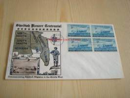 Swedish Pioneers, 1948, USA, ensipäiväkuori, FDC. Katso myös muut kohteeni, mm. noin 1 200 erilaista amerikkalaista ensipäiväkuorta 1920-luvulta 2000-luvulle.