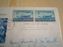 Swedish Pioneers, 1948, USA, ensipäiväkuori, FDC. Katso myös muut kohteeni, mm. noin 1 200 erilaista amerikkalaista ensipäiväkuorta 1920-luvulta 2000-luvulle.