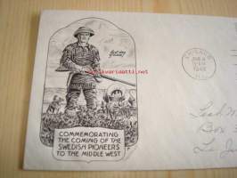 Swedish Pioneers, 1948, USA, ensipäiväkuori, FDC. Katso myös muut kohteeni, mm. noin 1 200 erilaista amerikkalaista ensipäiväkuorta 1920-luvulta 2000-luvulle.