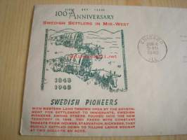 Swedish Pioneers, 1948, USA, ensipäiväkuori, FDC. Katso myös muut kohteeni, mm. noin 1 200 erilaista amerikkalaista ensipäiväkuorta 1920-luvulta 2000-luvulle.