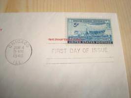 Swedish Pioneers, 1948, USA, ensipäiväkuori, FDC. Katso myös muut kohteeni, mm. noin 1 200 erilaista amerikkalaista ensipäiväkuorta 1920-luvulta 2000-luvulle.