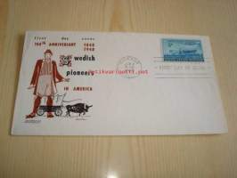 Swedish Pioneers, 1948, USA, ensipäiväkuori, FDC. Katso myös muut kohteeni, mm. noin 1 200 erilaista amerikkalaista ensipäiväkuorta 1920-luvulta 2000-luvulle.