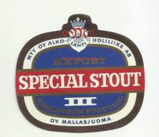 Export Special Stout III  -  olutetiketti