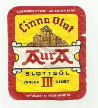 Linna III Olut Aura  vaalea -  olutetiketti