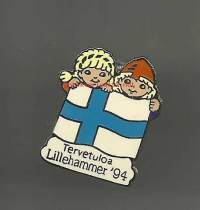 Tervetuloa Lillehammer ´94  Olympia  pinssi - pinssi rintamerkki