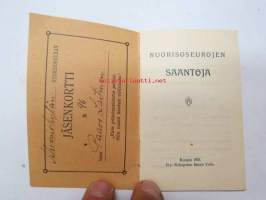 Nuorisoseurojen sääntöjä - Ahveniskylän nuorisoseuran säännöt, jäsenkortti nr 96 - Paavo Laitinen
