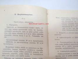 Lisäyksiä ja muutoksia rautateiden ilmasuojelun erikoisohjeeseen 29.9.1939