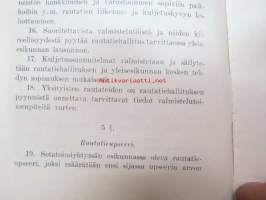 Sotilaskuljetusohjesääntö. Määräyksiä sodanaikaa ja erikoisia olosuhteita varten - Valtionrautatiet, 1939