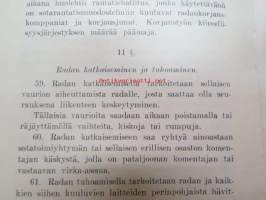 Sotilaskuljetusohjesääntö. Määräyksiä sodanaikaa ja erikoisia olosuhteita varten - Valtionrautatiet, 1939