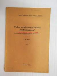 Voiko verkkopyynti tuhota muikkukannan? - Muikkukannan kokoumusta koskevain tutkimustulosten antama vastaus -eripainos Suomen Kalatalous nr 3, 1914-15, Ylipainos