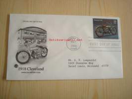 1918 Cleveland moottoripyörä, American Motorcycles, 2006, Sturgis, USA, ensipäiväkuori, FDC. Katso myös muut kohteeni, mm. noin 1 200 erilaista amerikkalaista