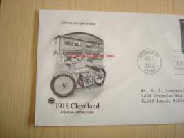 1918 Cleveland moottoripyörä, American Motorcycles, 2006, Sturgis, USA, ensipäiväkuori, FDC. Katso myös muut kohteeni, mm. noin 1 200 erilaista amerikkalaista