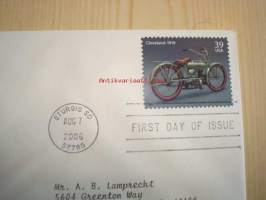 1918 Cleveland moottoripyörä, American Motorcycles, 2006, Sturgis, USA, ensipäiväkuori, FDC. Katso myös muut kohteeni, mm. noin 1 200 erilaista amerikkalaista