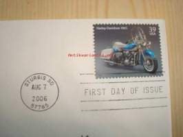 1965 Harley-Davidson moottoripyörä, American Motorcycles, 2006, Sturgis, USA, ensipäiväkuori, FDC. Katso myös muut kohteeni, mm. noin 1 200 erilaista