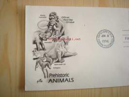 Mammutti, Woolly Mammoth, Prehistoric Animals, 1996, USA, ensipäiväkuori, FDC. Katso myös muut kohteeni, mm. noin 1 200 erilaista amerikkalaista