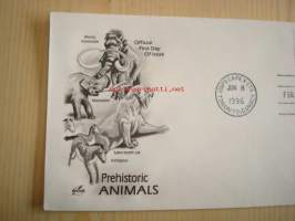 Eohippus, Prehistoric Animals, 1996, USA, ensipäiväkuori, FDC. Katso myös muut kohteeni, mm. noin 1 200 erilaista amerikkalaista ensipäiväkuorta 1920-luvulta