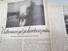 Kotiliesi 1933 nr 12, ilmestynyt 15.6.1933, kesäkuu II - Juhannusnumero, sis. mm. seur. artikkelit / kuvat / mainokset; Kansikuvitus Rudolf Koivu, Havi Benzit