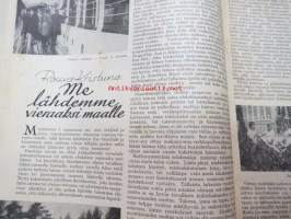 Kotiliesi 1933 nr 12, ilmestynyt 15.6.1933, kesäkuu II - Juhannusnumero, sis. mm. seur. artikkelit / kuvat / mainokset; Kansikuvitus Rudolf Koivu, Havi Benzit