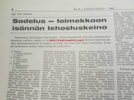 Koneviesti 1968 nr 5, sis. mm. seur. artikkelit / kuvat / mainokset; Massey-Ferguson uutuudet Mf-135 - MF-178, Lapiorullaäke muokkausominaisuuksista,
