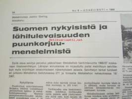 Koneviesti 1968 nr 5, sis. mm. seur. artikkelit / kuvat / mainokset; Massey-Ferguson uutuudet Mf-135 - MF-178, Lapiorullaäke muokkausominaisuuksista,