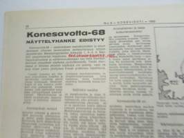 Koneviesti 1968 nr 5, sis. mm. seur. artikkelit / kuvat / mainokset; Massey-Ferguson uutuudet Mf-135 - MF-178, Lapiorullaäke muokkausominaisuuksista,