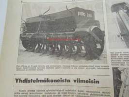 Koneviesti 1968 nr 11, sis. mm. seur. artikkelit / kuvat / mainokset; Pisto 200 yhdistelmäkone, Salaojakaivurien   puutarhatraktorien ja 4-pyöräpientraktorien