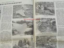 Koneviesti 1968 nr 11, sis. mm. seur. artikkelit / kuvat / mainokset; Pisto 200 yhdistelmäkone, Salaojakaivurien   puutarhatraktorien ja 4-pyöräpientraktorien