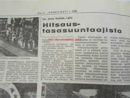 Koneviesti 1968 nr 11, sis. mm. seur. artikkelit / kuvat / mainokset; Pisto 200 yhdistelmäkone, Salaojakaivurien   puutarhatraktorien ja 4-pyöräpientraktorien