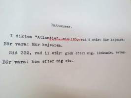 Axel E. Öhman - Dikter, finlandssvenska prosa av en amatör -suomenruotsalaisen harrasterunoilijan kirjaksi sidottu kokoelmaksi vuodelta 1935, mukana myös runoja