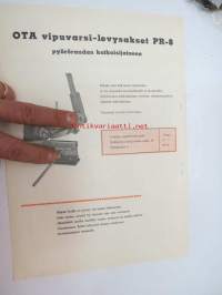 OTA betoniteräksen leikkurit / vipuvarsi-levysakset PR-8 -myyntiesite / sales brochure