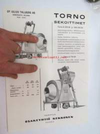 Konetehdas Kekkonen Torno sekoittimet K-350/A1 ja KSK-500/A1 -myyntiesite / sales brochure