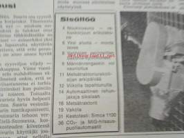 Koneviesti 1968 nr 18, sis. mm. seur. artikkelit / kuvat / mainokset; Noukinvaunu-rehunkorjuun erikoiskone, Metsätraktoriurakoitsijan arkipäivää,