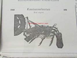 Koneviesti 1968 nr 18, sis. mm. seur. artikkelit / kuvat / mainokset; Noukinvaunu-rehunkorjuun erikoiskone, Metsätraktoriurakoitsijan arkipäivää,