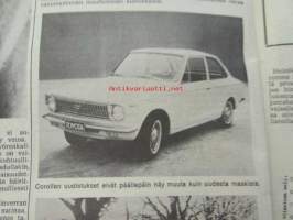 Koneviesti 1968 nr 18, sis. mm. seur. artikkelit / kuvat / mainokset; Noukinvaunu-rehunkorjuun erikoiskone, Metsätraktoriurakoitsijan arkipäivää,