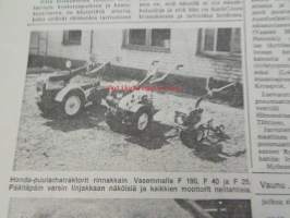 Koneviesti 1968 nr 18, sis. mm. seur. artikkelit / kuvat / mainokset; Noukinvaunu-rehunkorjuun erikoiskone, Metsätraktoriurakoitsijan arkipäivää,