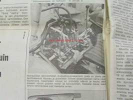 Koneviesti 1968 nr 19, sis. mm. seur. artikkelit / kuvat / mainokset; Kaksivipuohjaus traktorikaivurissa Moottorisahat 1968 ryhmäesittely kuvat ja tekniset tiedot,