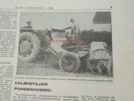 Koneviesti 1968 nr 19, sis. mm. seur. artikkelit / kuvat / mainokset; Kaksivipuohjaus traktorikaivurissa Moottorisahat 1968 ryhmäesittely kuvat ja tekniset tiedot,