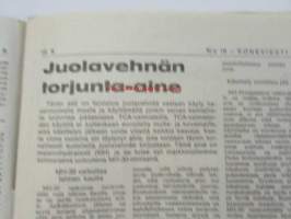 Koneviesti 1968 nr 19, sis. mm. seur. artikkelit / kuvat / mainokset; Kaksivipuohjaus traktorikaivurissa Moottorisahat 1968 ryhmäesittely kuvat ja tekniset tiedot,