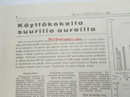Koneviesti 1968 nr 19, sis. mm. seur. artikkelit / kuvat / mainokset; Kaksivipuohjaus traktorikaivurissa Moottorisahat 1968 ryhmäesittely kuvat ja tekniset tiedot,