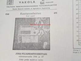 Koneviesti 1968 nr 21, sis. mm. seur. artikkelit / kuvat / mainokset; Kotimainen puimurisarja Sampo 20 Sampo 30 Sampo 100, Lannanpoistojärjestelmä parsipihattoon,