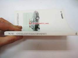 Opel 1995/96 lisävarusteluettelo -accdessories catalog, in finnish