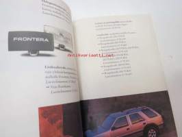 Opel 1995/96 lisävarusteluettelo -accdessories catalog, in finnish