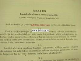 Valtionrautatiet asetus luottokulketuksesta valtionrautateillä