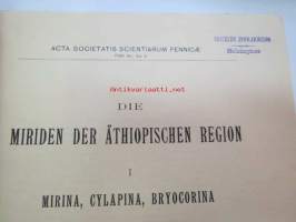 Die Miriden der Äthiopischen Region I Mirina, Cylapina, Bryocorina II Macrolophinae, Heterotominae, Phylinae von B. Poppius - Acta Societas Scientiarum Fennicae